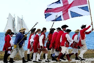 British Line Marching Waterside
